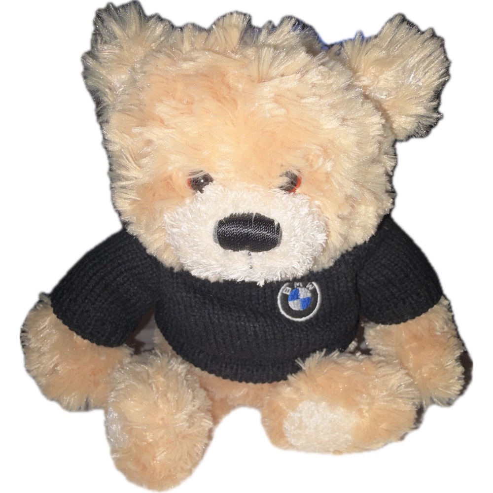 BMW Honey Bear by Gund Plush Black Sweater Logo Tan 15" Size OS